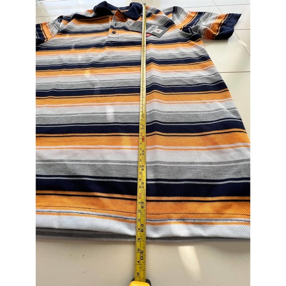 Stitches & Rivets Yellow Striped Polo Shirt Short Sleeve Casual Size XL - Picture 5 of 12